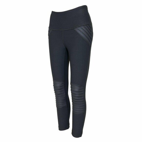 90 Degree by Reflex Women's 22-inch High Waist Moto Capri Coal Navy XS $78 - Picture 2 of 3